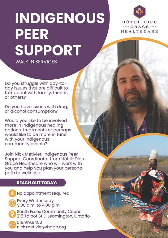 Indigenous Peer Support Walk In Services